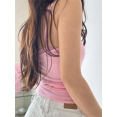 thumbnail image 3 of Gupgi Débardeur Femme Slim Été Col Rond Couleur Unie Bretelles Spaghetti Réglables, 3 of 8