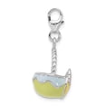 thumbnail image 2 of Amore La Vita Sterling Silver Enameled 3-D Baby Hen Basket Charm w/Lobster Clasp, 2 of 4