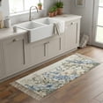 thumbnail image 6 of Kitchen Runner Rugs, Watercolor Garden Flower on Wood Barn 2'x4' Throw Rug with Tassels, Spring Blossom Floral Washable Soft Floor Carpet Runner for Hallway Bedroom Bathroom Laundry Room, 6 of 9