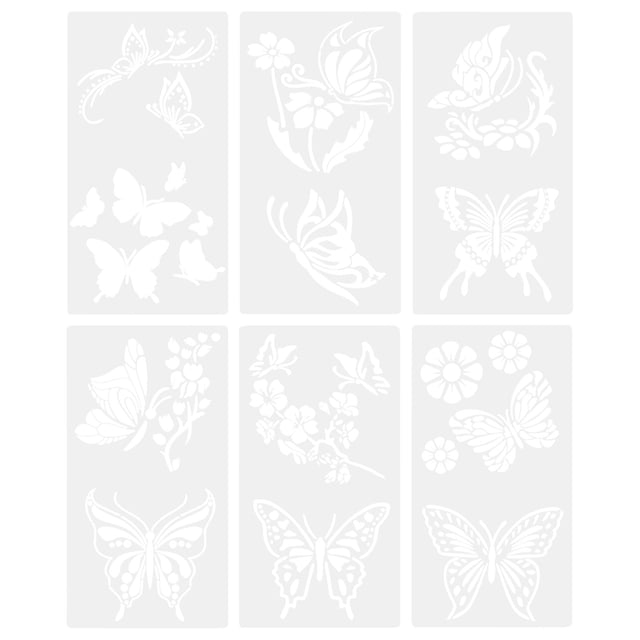 Popular! Garden Fence Large Flower Stencils-DIY Decoration,Giant Reusable Floral Stencil For Painting On Wood Walls Fence Pattern