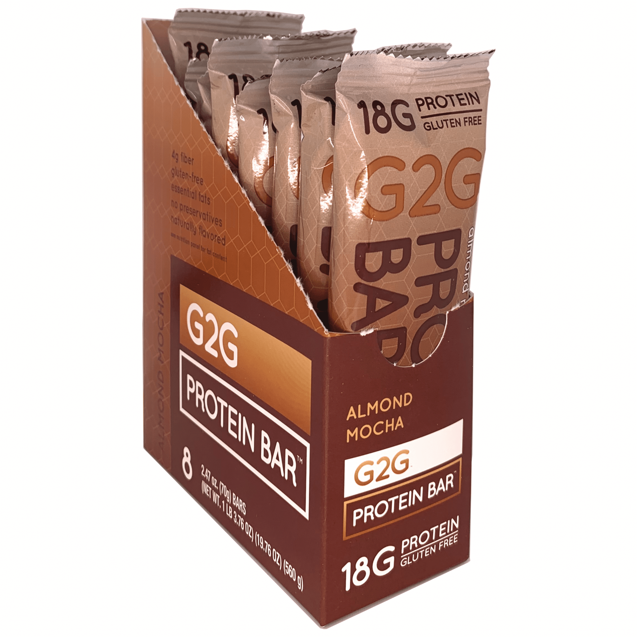G2G Protein Bar, Almond Mocha, GlutenFree, Clean Ingredients