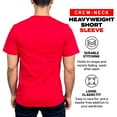 thumbnail image 3 of Access Men's Heavyweight Short Sleeve Cotton Crew Neck T-Shirt (Pack of 3) (Red, Large) AT35, 3 of 8