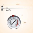 thumbnail image 4 of FrostHike 12" Meat Thermometer for Cooking Instant Read Long Stem Waterproof Stainless Steel Kitchen Thermometer for Deep Frying Candy Turkey BBQ Grill, 4 of 5