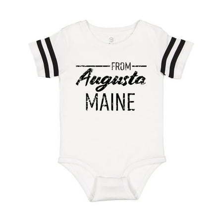 

Inktastic From Augusta Maine in Black Distressed Text Gift Baby Boy or Baby Girl Bodysuit