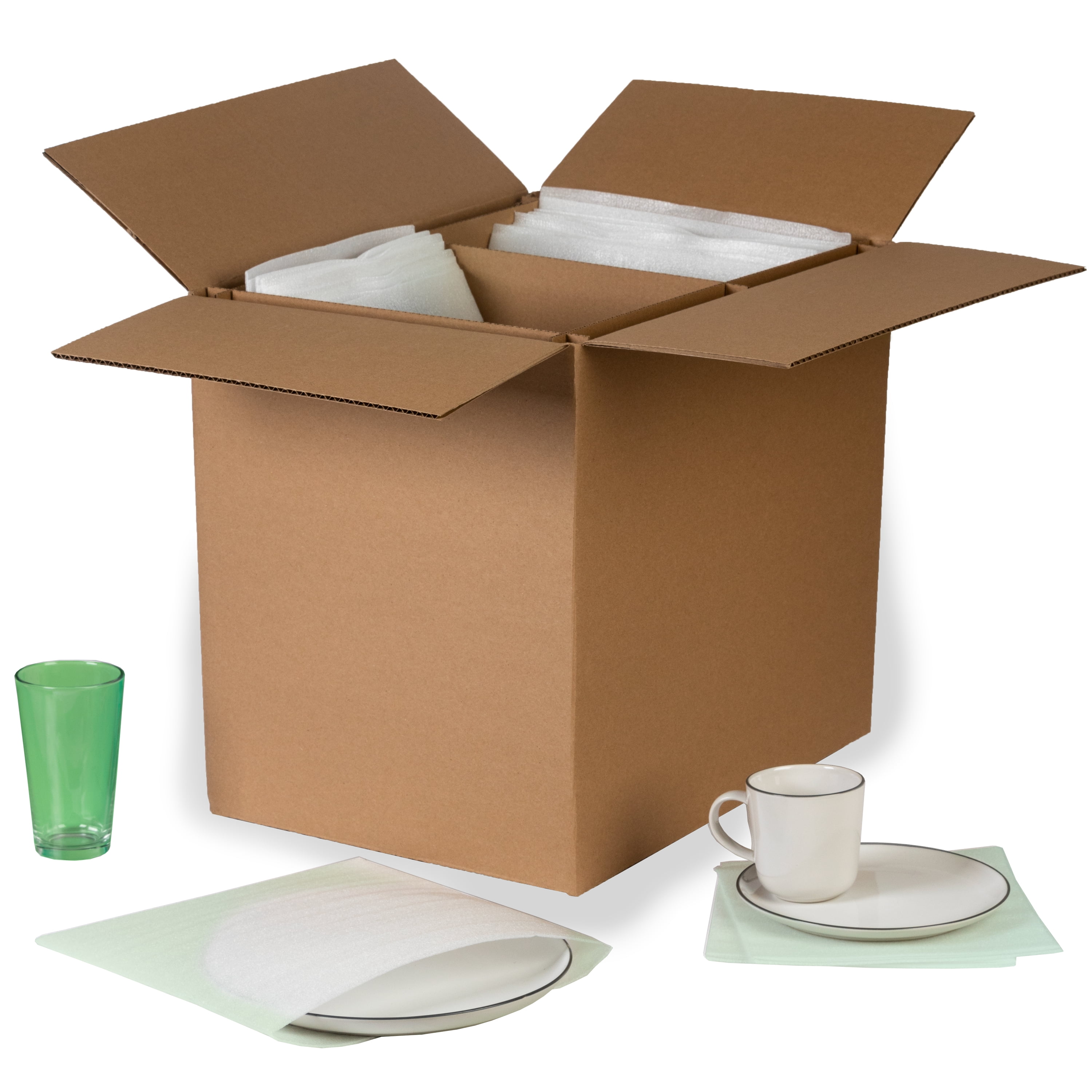 Duck Dish and Glass Moving Kit, 16 Pouches and 12 Corrugate Dividers (Box Not Included)