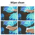 thumbnail image 4 of WERPE Washable for Home Kitchen Outdoor Decoration Beautiful Blue Butterfly Round Tablecloth White, 4 of 7