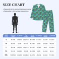 thumbnail image 4 of Naloa Sunmmer Cat Men’s Pajamas Set - Long Sleeve Button Down Sleep Shirt and Pajama Bottoms Sleepwear Set-Medium, 4 of 7