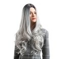 thumbnail image 1 of Peluca de Cosplay Rizada Sintética Elegante de 26 Pulgadas, Pelucas de Disfraz en Espiral Resistentes Al Calor de Pelo Largo Y Liso para Mujer Y Mujer Gris negro Sunnimix Pelucas de mujer, 1 of 8