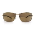 thumbnail image 5 of Mens 90s Rectangular Metal Rim Sport Wrap Arm Sunglasses Gold - Gold Mirror, 5 of 8