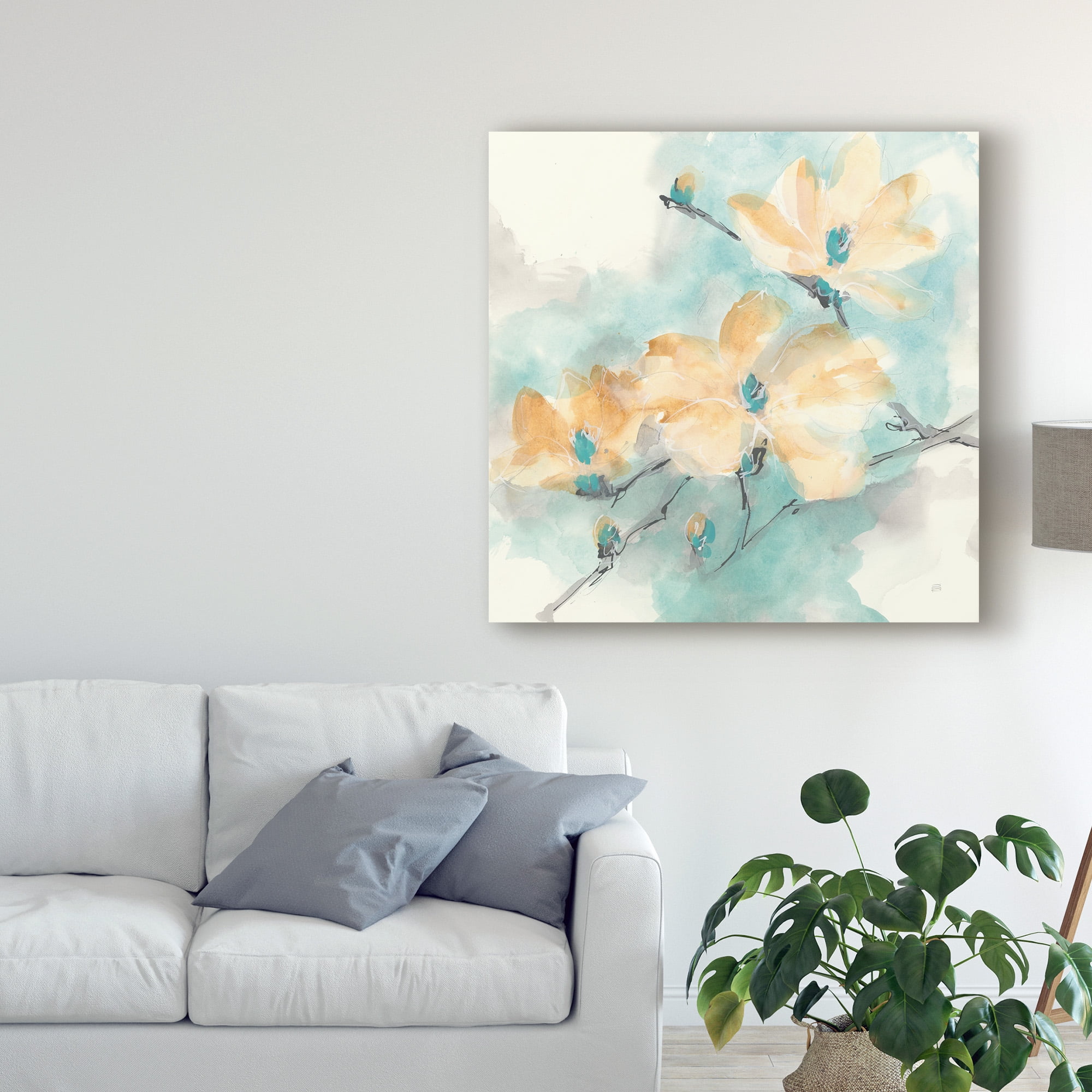 Trademark Fine Art 'Teal Buds II' Canvas Art by Chris Paschke