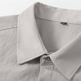 thumbnail image 4 of Long Sleeve Shirts for Men with Pocket Big & Tall M-4X Lightweight Tshirts Plus Size Button-Down Collared Solid Comfort Work Lapel Tees Tops, 4 of 7