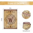 thumbnail image 3 of Classic Monogram Letter W Garden Flag - Burlap Family Last Name Yard Flag - Wood Background Initial House Yard Patio Outdoor Decor - 12 x 18 Inch Double Sided, 3 of 6