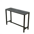 thumbnail image 4 of Wisfor Sintered Stone Counter Height Pub Bar Table Kitchen Dining Table,47.2x15.75x41.4", Matte Gray, 4 of 7