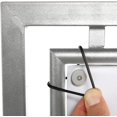 thumbnail image 4 of M&T Displays Silver Steel Control Barrier 65x24–Floor Standing Advertising Fence with Vinyl Banner Holder Movable Street Barrier for Restaurant, Cafe, Bar, Trade Shows, Events, Social Distancing, 4 of 17