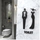 thumbnail image 1 of Señales de baño con símbolos acrílicos autoadhesivos para damas y caballeros para hoteles, oficinas, hogares y restaurantes negro, 1 of 1