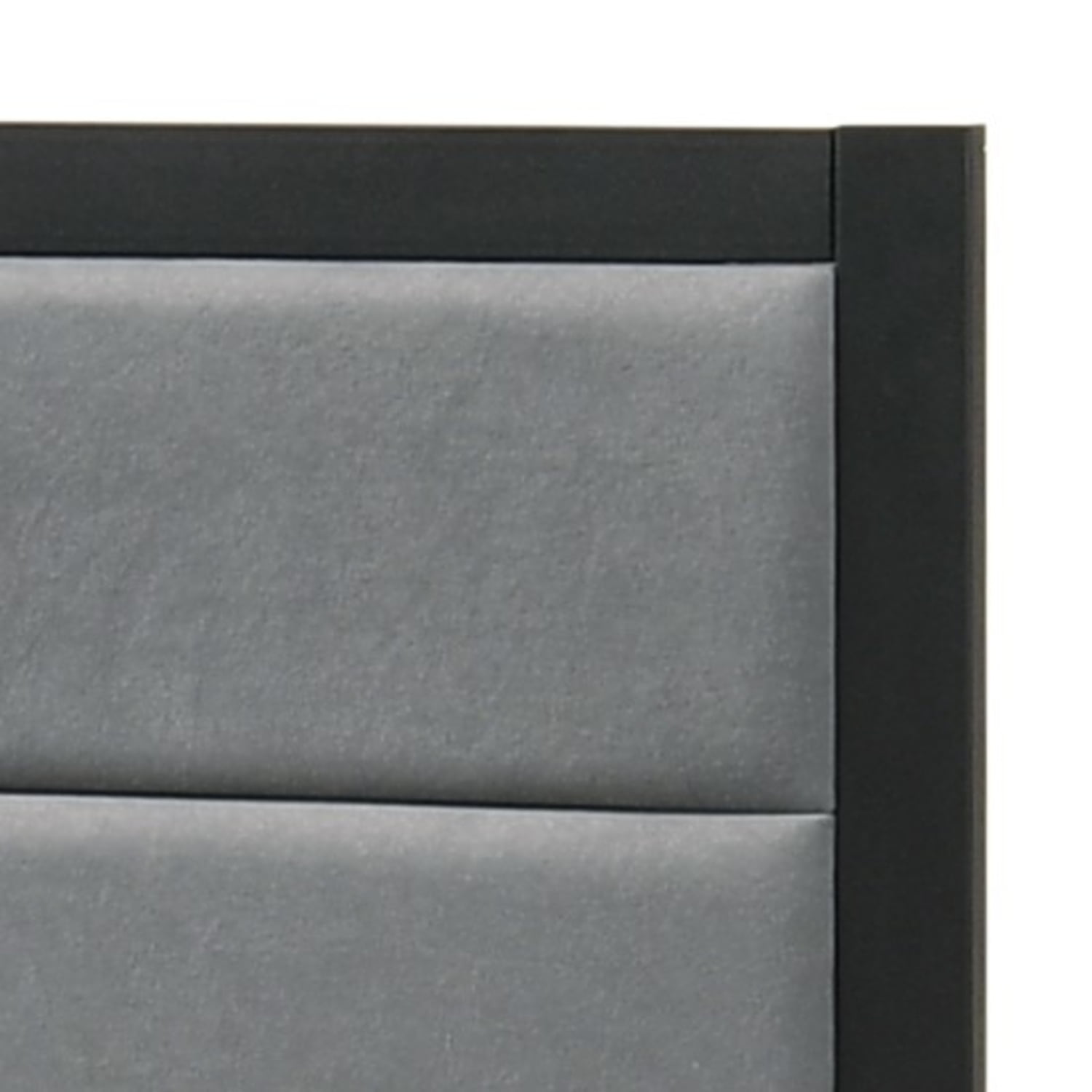 Belle Isle Furniture Highland Modern Velvet Low Profile Upholstered Bed, Full, Black