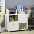 thumbnail image 2 of Vinsetto Lateral File Cabinet with Wheels Mobile Printer Stand, 2 of 10