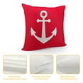 thumbnail image 4 of GOSMITH  Throw Pillow Cover White Anchor Red Background Decorative Pillow Case Home Decor Pillowcase, 4 of 5