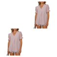 thumbnail image 3 of Qarigey Blusa de manga corta para mujer, camisa informal bordada, vacaciones en la playa, compras, banquete de negocios, Top de verano, Type1 NO1, 3 of 6