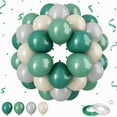 thumbnail image 2 of 12 Inch 30 Pcs Retro Balloons Latex Balloons Party Balloons with Ribbons, 2 of 10