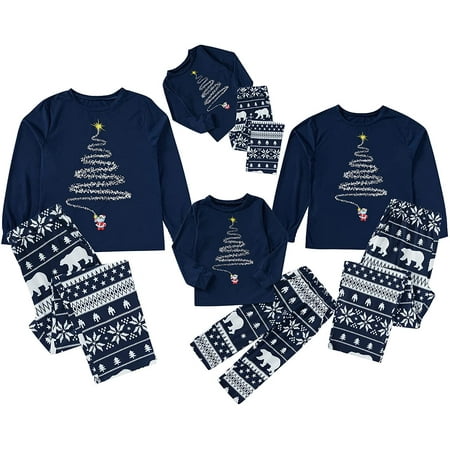 Sinhoon Family Christmas Pjs Matching Sets Santa Christmas Matching Jammies for Couples Adults Holiday Xmas Sleepwear Set