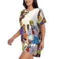 thumbnail image 2 of Saiise Scooby-Doo Cb Pajamas Sets for Women Soft Short-Sleeved Pjs with Lounge Shorts Two Piece Sleepwear S-4XL, 2 of 7