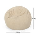 thumbnail image 6 of GDF Studio Germaine Modern Corduroy 3 Foot Beanbag, Ivory, 6 of 6