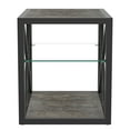 thumbnail image 2 of Tcbosik Modern Side Table, 3-Tier End Table with Glass Shelf, Small Nightstand for Bedroom, Living Room, Easy Assembly, Rustic Wood Color, 2 of 9