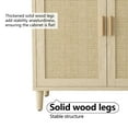 thumbnail image 2 of MDQMD Modern 70'' Farmhouse Rattan Sieboard with 4 Doors,Accent Cabinet with Adjustable Shelves,Natural Wood Rattan Buffet Cabinet for Living Room, 2 of 9
