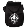 thumbnail image 3 of Pet Dog  Cat Hoodie Screen Printed, "Henna Fleur De Lis", 3 of 10