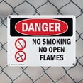 thumbnail image 5 of (2 Pack) No Smoking No Open Flames OSHA Danger Sign 24 Inch X 18 Inch Plastic Sign, Weather Resistant, UV Protected for Workplace, Business, and Construction Site, Made in the USA, 5 of 8