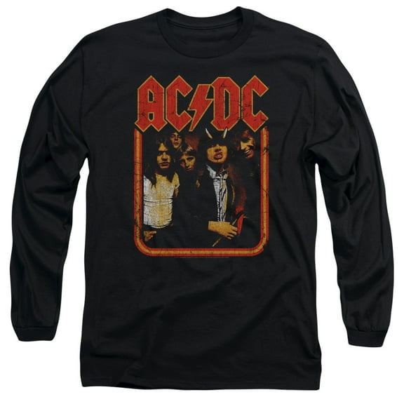 Acdc - Group Distressed - Long Sleeve Shirt - X-Large