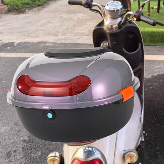 Caja de maletero de motocicleta, caja de equipaje de motos, premio, impermeable, bloqueo de gran capacidad de transporte de equipaje de motocicleta Púrpura ligera