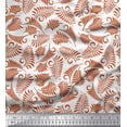 thumbnail image 1 of Soimoi Velvet Fabric Leaves Artistic Printed Craft Fabric by The Yard 58 Inch Wide, 1 of 3