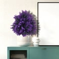 thumbnail image 4 of Arreglo floral artificial de camelia y plantas verdes: simulación primaveral realista para la decoración del hogar, centro de mesa floral artificial que no necesita riego para la sala de estar, la, 4 of 6