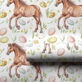 thumbnail image 3 of Watercolor Horse and Easter Egg Pattern Easter Gift Wrapping Paper, 3 of 5