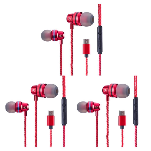 Methold Puerto tipo C In-ear Super Bass Control de línea Auricular Teléfono Micrófono Auriculares con cable Type2 NO2
