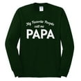 thumbnail image 2 of Wild Bobby My Favorite People Call Me PAPA Father's Day Men Long Sleeve Shirt, Forest Green, Large, 2 of 5