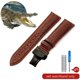 thumbnail image 3 of Correa de reloj de piel de cocodrilo de cuero genuino para hombre y mujer, hebilla de mariposa con aguja para Mido Longines Famous Master Omega IWC Watchband, 3 of 5