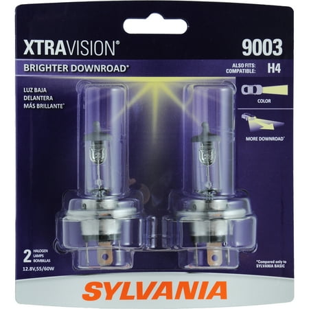 Chevrolet Halogen Bulb - SYLVANIA 9003 XtraVision Halogen Headlight Bulb, Pack of 2