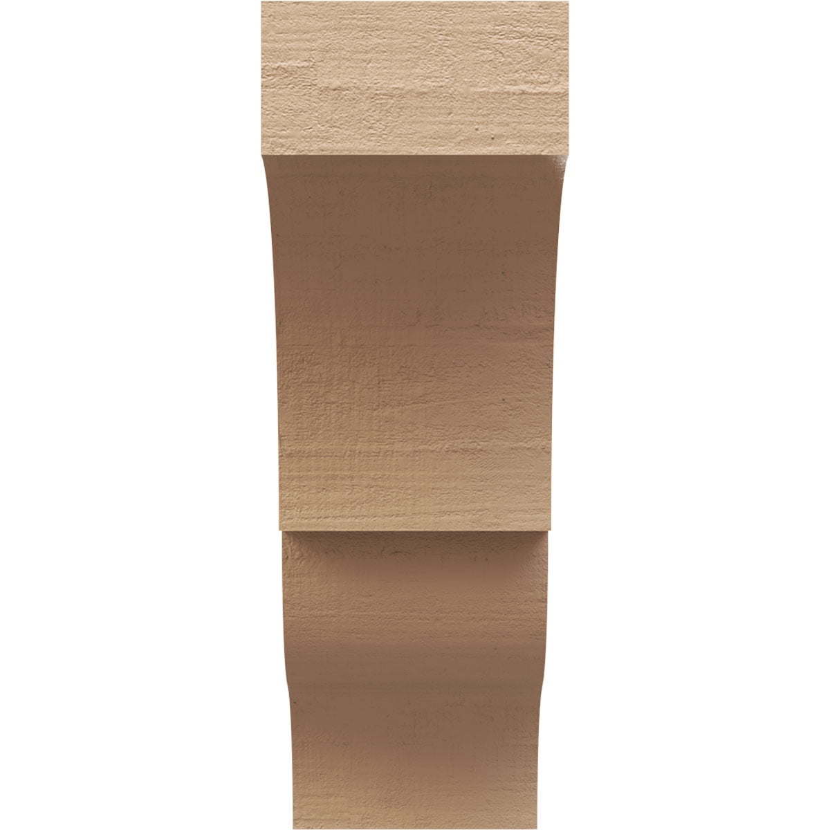 6"W x 12"D x 18"H Classic Asheboro Rough Cedar Woodgrain TimberThane Corbel, Primed Tan