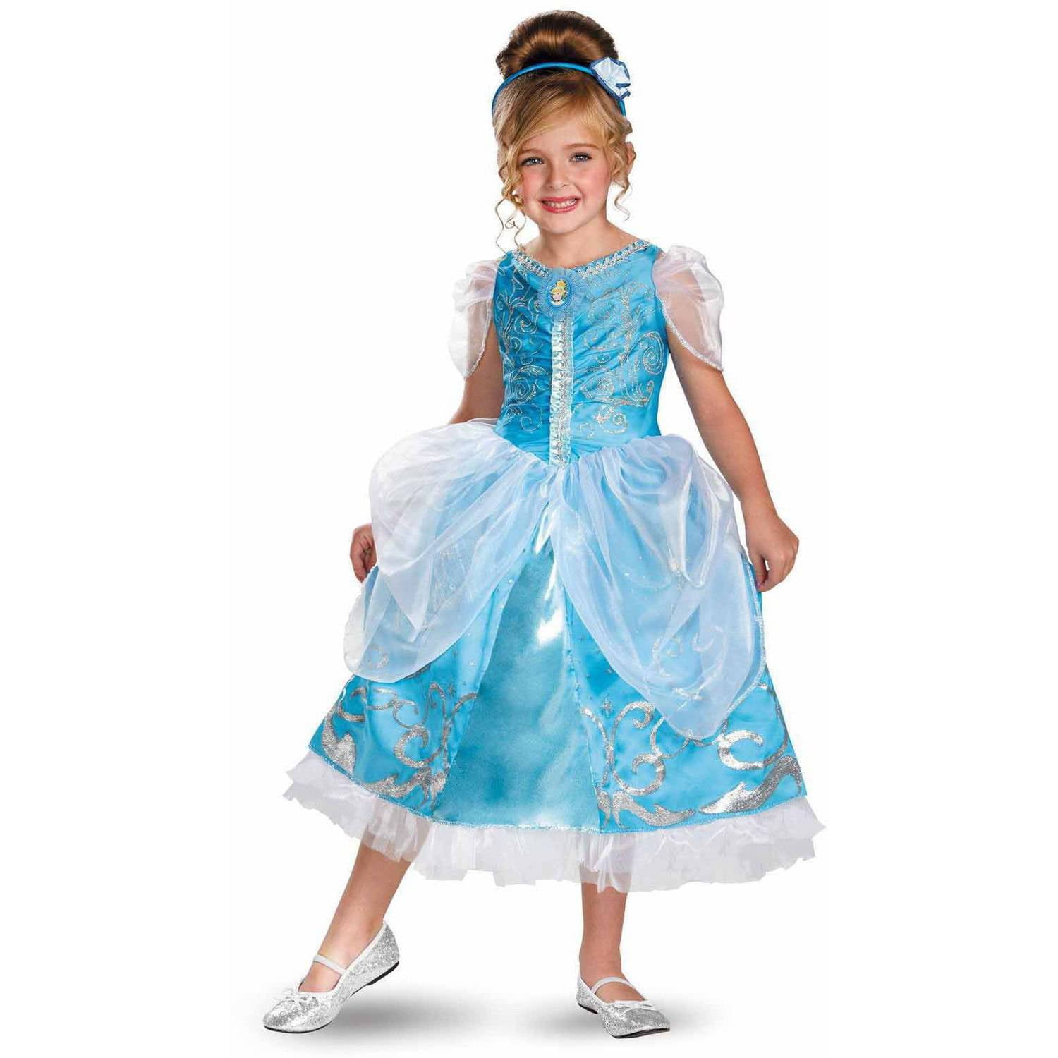 Disney Cinderella Deluxe Sparkle Girls' Child Halloween Costume ...