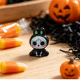 thumbnail image 4 of Small Resin Sugar Skull Rabbit Figurines Hand Painted Skeleton Ornament for Halloween Table Shelf and Cabinet Decor, 4 of 5