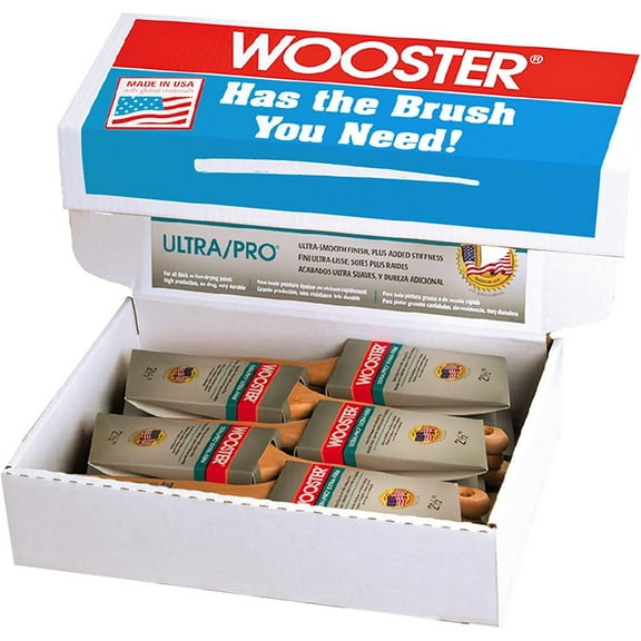 Wooster Brush 4153-2-1/2 Ultra/Pro Extra-Firm Lindbeck Angle Sash Paintbrush, Pack of 15