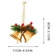 thumbnail image 3 of Adorno Navideño Colgante para Árbol con Campanilla de Viento | Adorno Clásico de Hierro de Color Sólido, 11 X 8 Cm | Rojo, Blanco, Dorado, Verde - Juego de 1, 3 of 6