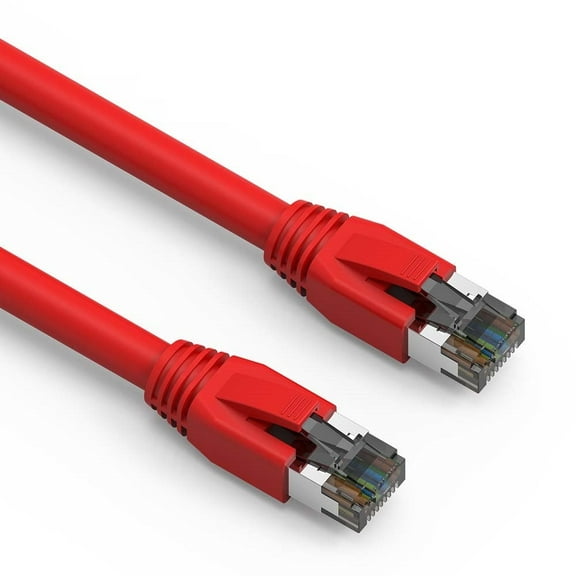 SF Cable Cat8 Shielded (S/FTP) Ethernet Cable, 3 feet - Red