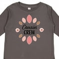thumbnail image 4 of Inktastic Cousin Crew with Pink Flowers Girls Long Sleeve Toddler T-Shirt, 4 of 5