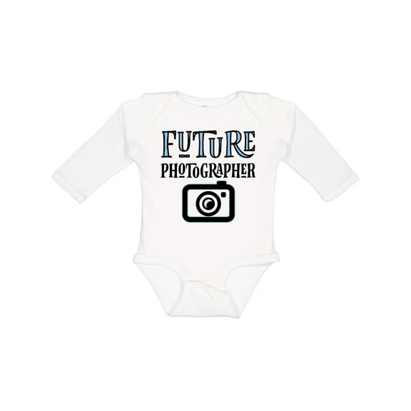 Inktastic Future Photographer Childs Camera Boys or Girls Long Sleeve Baby Bodysuit