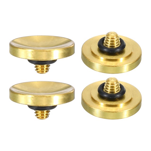 Unique Bargains Shutter Release Button Soft Shutter Release Button Copper Camera Shutter Button Concave, Golden 4 Pack