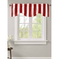 thumbnail image 2 of Fsddascl Red Striped Tie Up Valance Curtains for Windows, Kitchen Curtains Window Treatments, Christmas Farmhouse Red White Stripes Short Window Shades Valances for Bedroom Bathroom Cafe 42"x18", 2 of 7